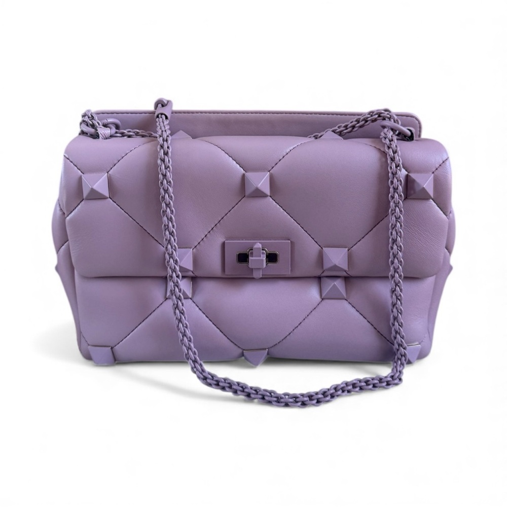 Valentino Garavani Lilac Quilted Shoulder Bag